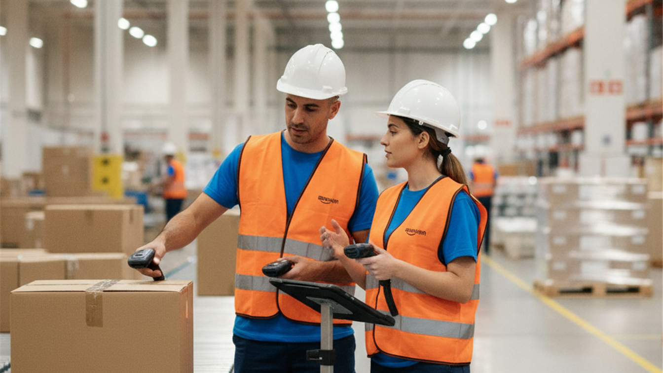 trabajadores Amazon logistica espana