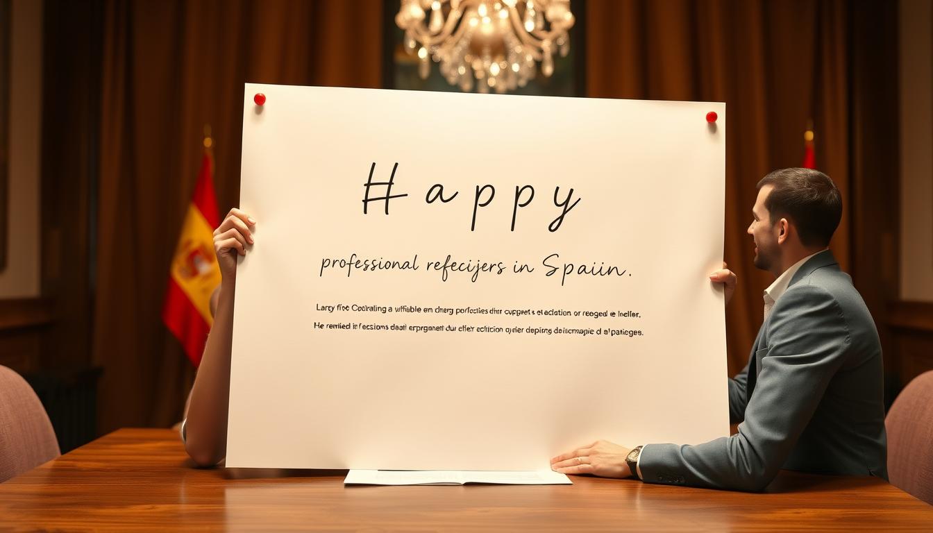 Profesional recibiendo una oferta de trabajo en España