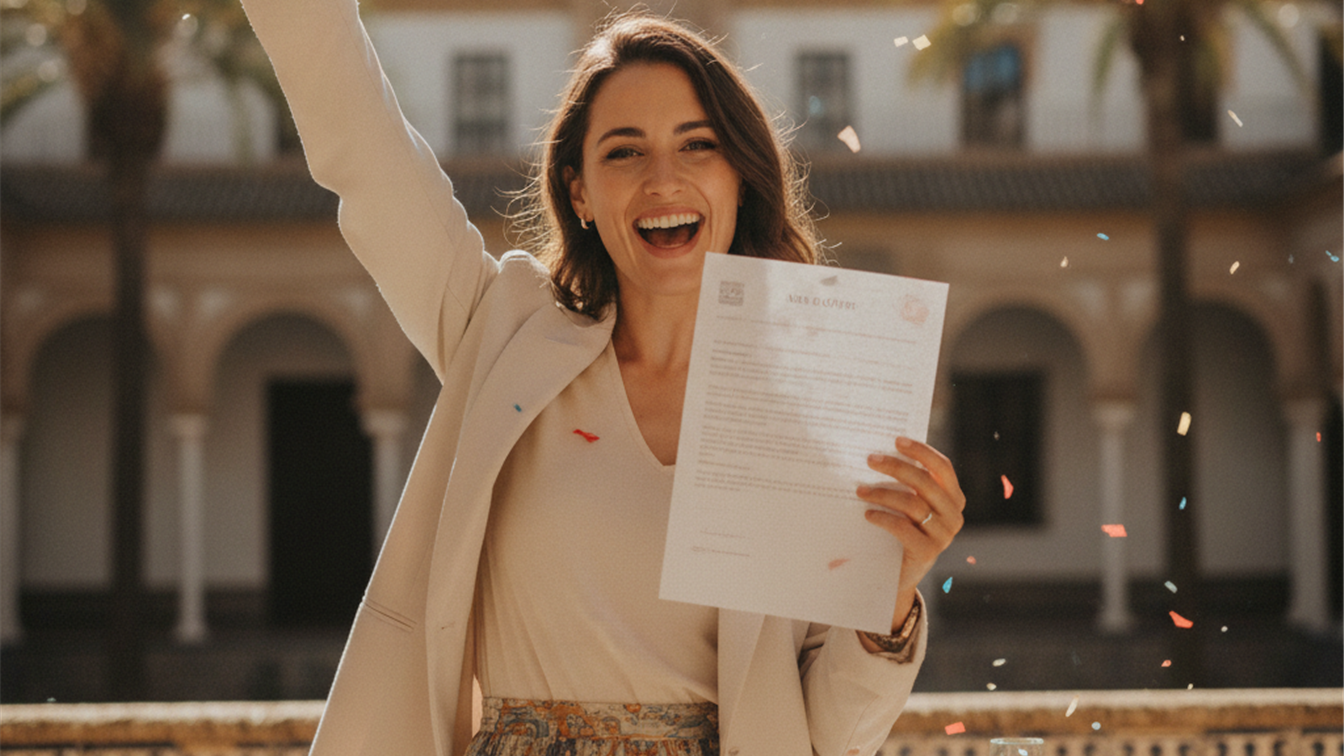 persona revisando documentos de oferta de empleo en España