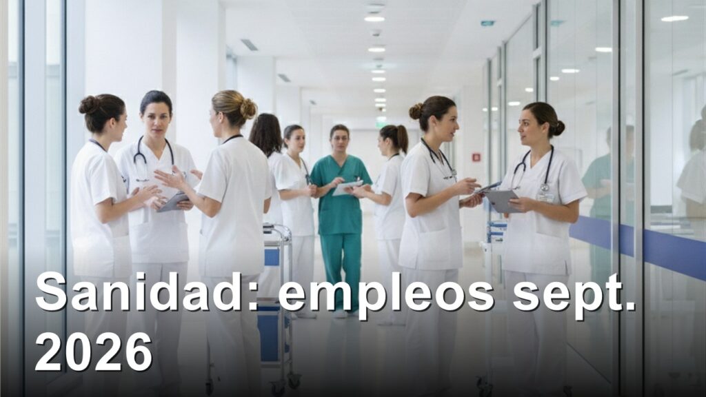 empleo sanidad espana septiembre 2026