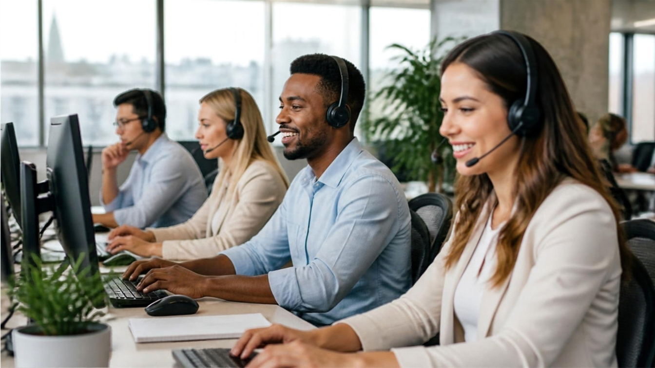 profesionales trabajando en una oficina moderna en España